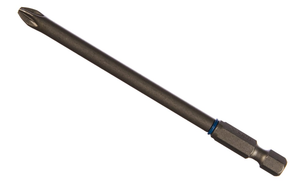 Бита ЗУБР "ЭКСПЕРТ" торсионная кованая, обточенная, хромомолибденовая сталь, тип хвостовика E 1/4", PZ2, 100мм, 1шт