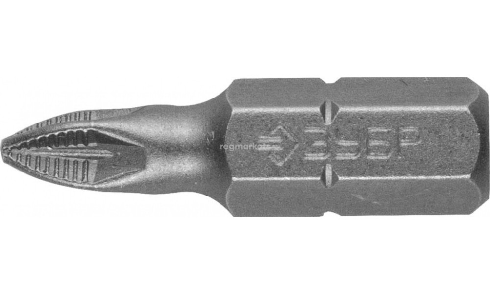 Биты ЗУБР "ЭКСПЕРТ" торсионные кованые, обточенные, хромомолибденовая сталь, тип хвостовика C 1/4", PZ1, 25мм, 2шт
