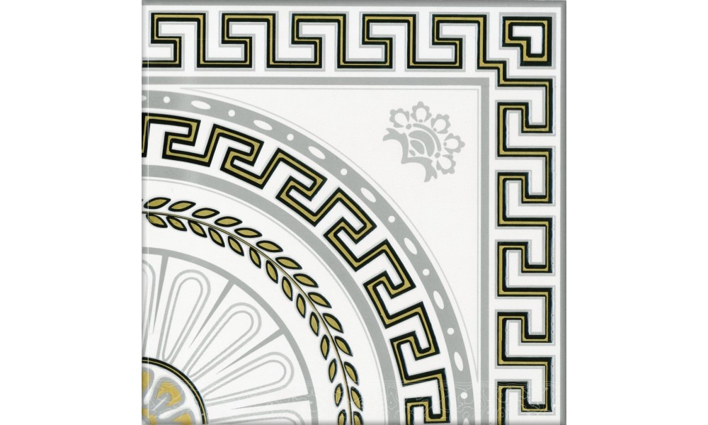 Декор "Цезарь" (330х330), белый