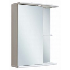 Зеркало-шкаф "Николь 55", свет,выкл., розетка, белое