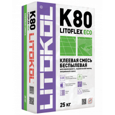 Клей для натурального камня и керамогранита LITOFLEX K80 ECO, 25 кг