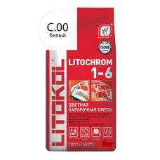 Затирка LITOCHROM 1-6 C.00 белая, 2 кг.