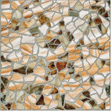 Керамический гранит глазурованный 330х330 Мюнхен "Камни" объемный штамп, коричневый - 1,307/60,122
