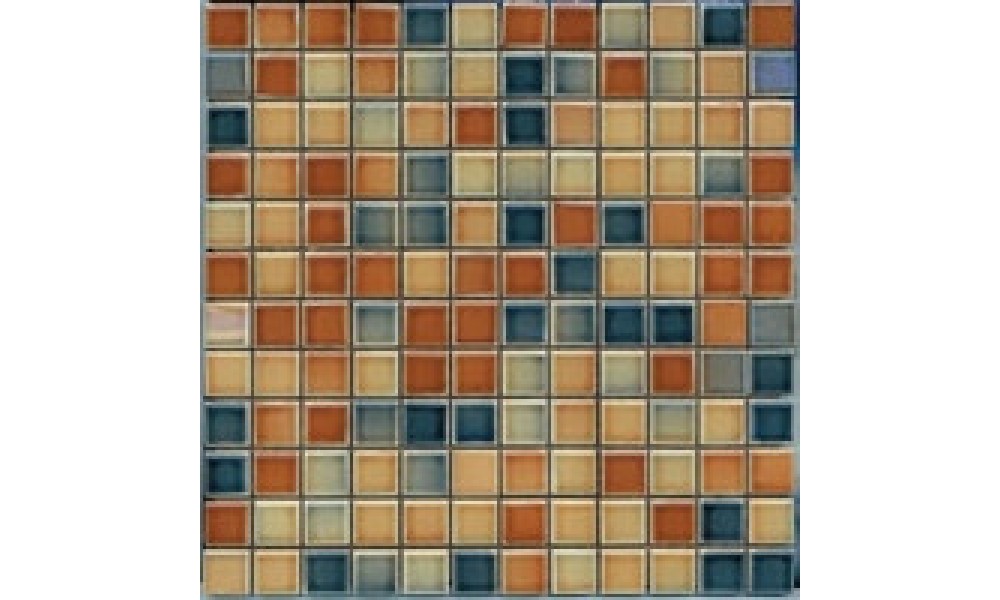 Плитка (Мозаика) М2,5х2,5 COLORLINE MIX 3 Табачный-голубой