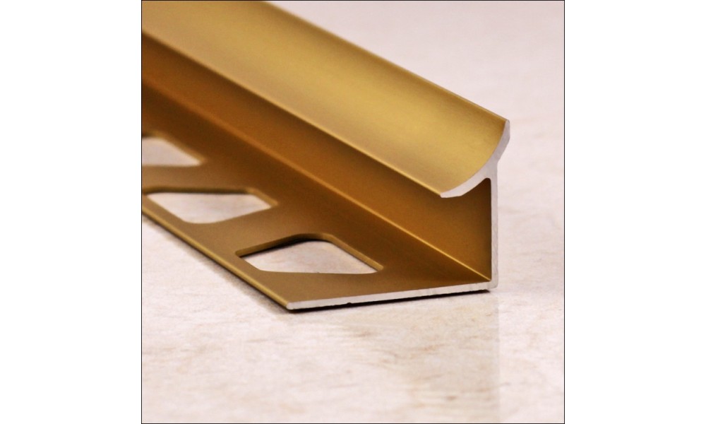 Профиль для плитки внутренний алюминий  золото матовое 10х 2,5 м