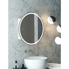 Зеркало-шкаф "Torneo White LED" d 600 с подсветкой