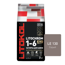 Затирка LITOCHROM 1-6 EVO LE 130 серый, 2 кг.