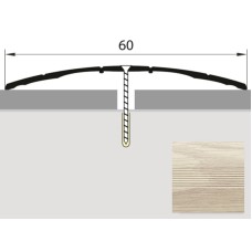 Порог-стык широкий 60мм х 0,9м груша белая