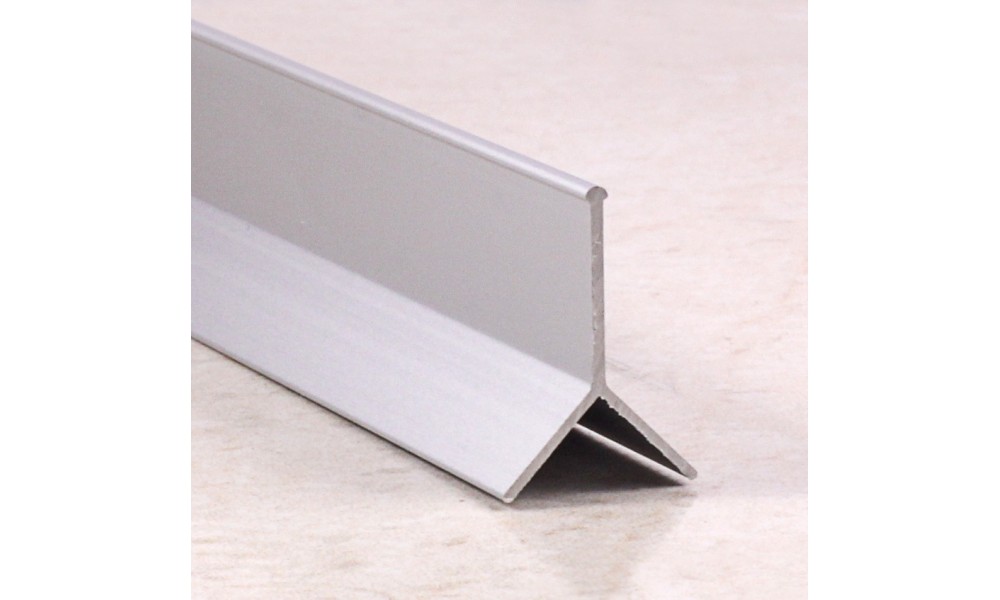Профиль Y-образный алюминиевый для укрепления и защиты наружных углов, серебро/глянец 2,7 м.