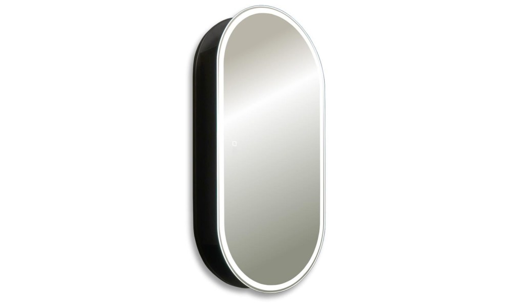 Зеркало-шкаф Silver Mirrors 500х1000 сенсорный выключатель Soho-Black