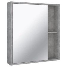 Зеркало-шкаф "Руно Эко 60" навесной, цвет серый бетон