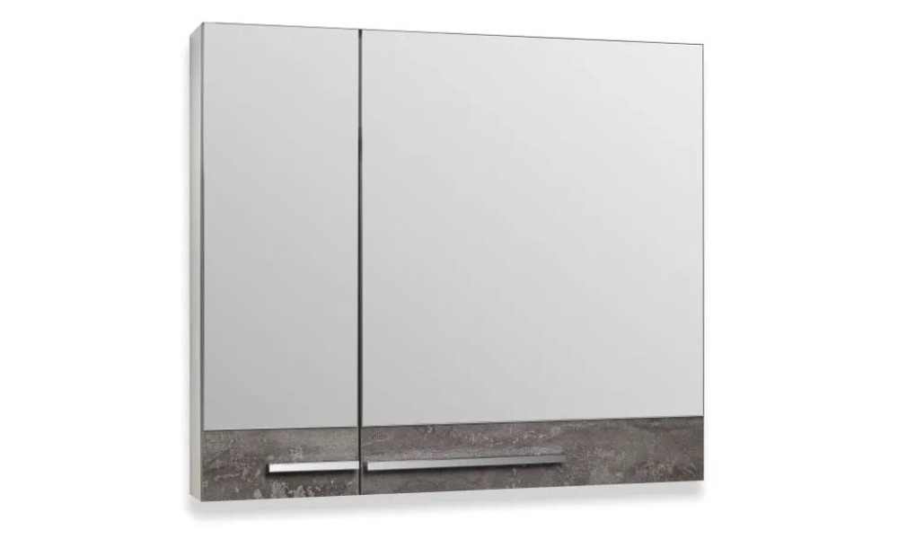 Зеркало-шкаф "Руно Вудлайн 85", цвет белый/железный камень