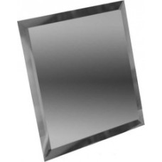 Плитка квадратная зеркальная графитовая с фацетом 10 мм - 200х200 мм/10 шт.
