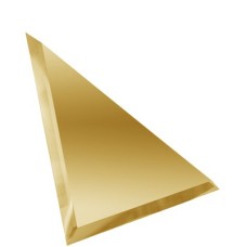 Плитка треугольная зеркальная золотая с фацетом 10 мм - 200х200 мм/10 шт.