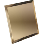 Плитка квадратная зеркальная бронзовая с фацетом 10 мм - 200х200 мм/10 шт.