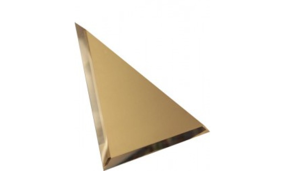 Плитка треугольная зеркальная бронзовая с фацетом 10мм - 200х200 мм/10шт