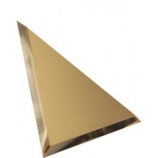 Плитка треугольная зеркальная бронзовая с фацетом 10мм - 200х200 мм/10шт
