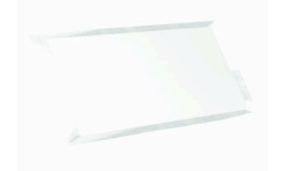 Плитка прямоугольная стеклянная белая с фацетом 10 мм "White" - 480х120мм