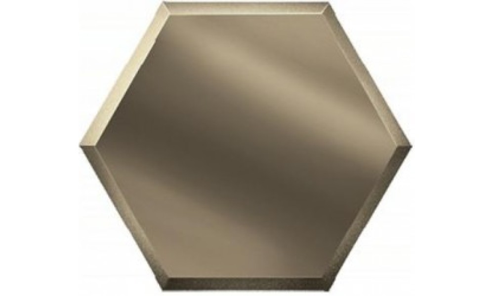 Плитка зеркальная декоративная бронзовая "СОТА" с фацетом 10 мм - 200х173мм