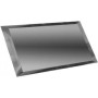 Плитка прямоугольная зеркальная графитовая с фацетом 10мм  - 240х120 мм/10шт