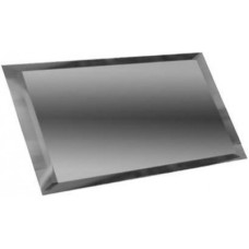 Плитка прямоугольная зеркальная графитовая с фацетом 10мм  - 480х120 мм/10шт