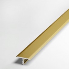 Профиль PV34-05 T-образный плоский алюминий золото блестящее 13мм х 2,7 м