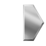 Плитка зеркальная декоративная серебряная "ПОЛУСОТА" с фацетом 10 мм - 100х173мм