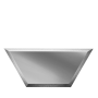 Плитка зеркальная декоративная серебряная "ПОЛУСОТА" с фацетом 10 мм - 200х86мм