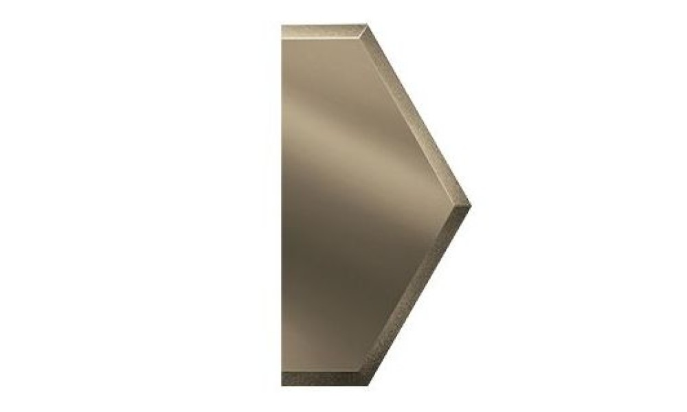 Плитка зеркальная декоративная бронзовая "ПОЛУСОТА" с фацетом 10 мм - 100х173мм