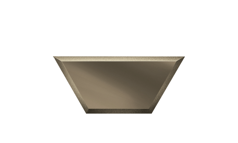 Плитка зеркальная декоративная бронзовая "ПОЛУСОТА" с фацетом 10 мм - 200х86мм