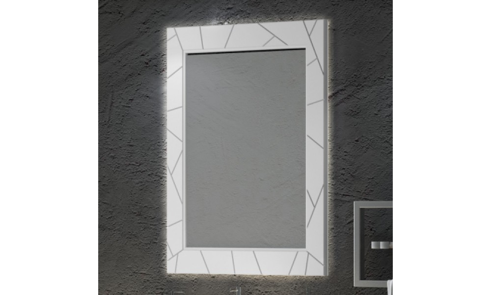 Зеркало Луиджи 70, цвет белый матовый