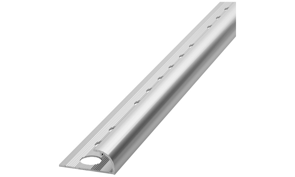 Профиль PV17-03  для плитки внешний алюминий серебро блестящее 10мм х 2,7м