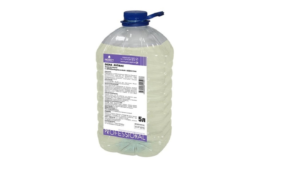 Жидкое мыло с антибактериальным эффектом Diona Antibac, 5 л.ПЭТ