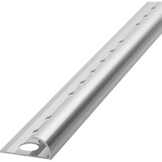Профиль PV18-03  для плитки внешний алюминий серебро блестящее 12мм х 2,7м