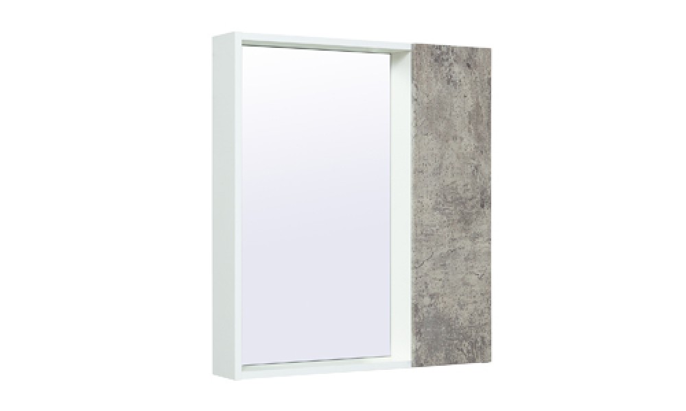 Зеркало-шкаф "Руно Манхэттен" 65 универсальный, цвет серый бетон