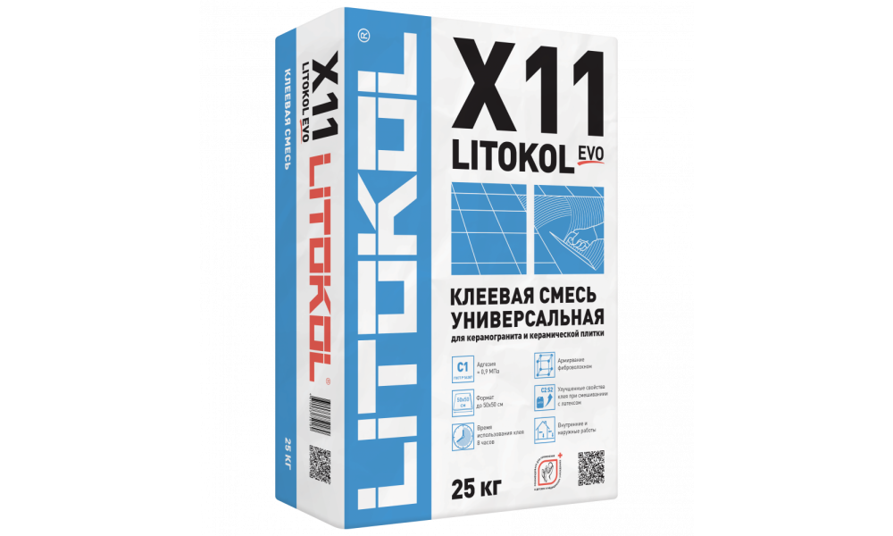 Клей для укладки плитки LITOKOL X11 EVO , 25 кг.
