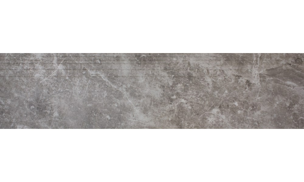 Ступени "New Магма/Magma" серый тёмный, глазурованные граниль 1200х300х11мм