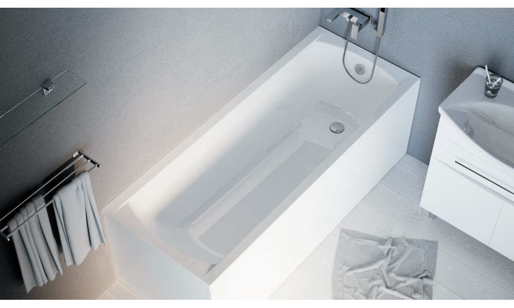 Ванна "MODERN" 120*70 ( Панель FLAT 120; Рама разборная ПУ 120*70; Сифон для ванны автомат GC-4 600 мм доукомплектованный)